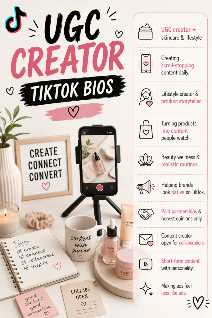 UGC Creator TikTok Bios