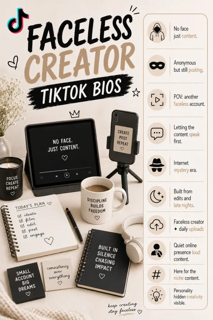 Faceless Creator TikTok Bios