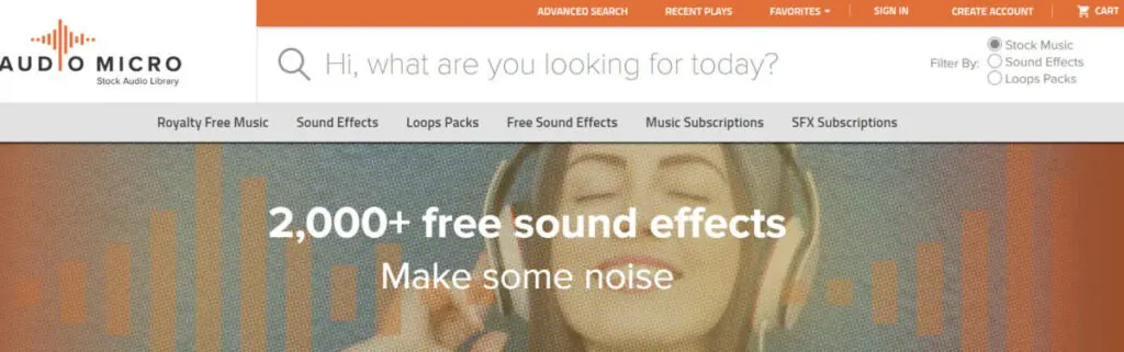 Audio Micro Stock Audio Library