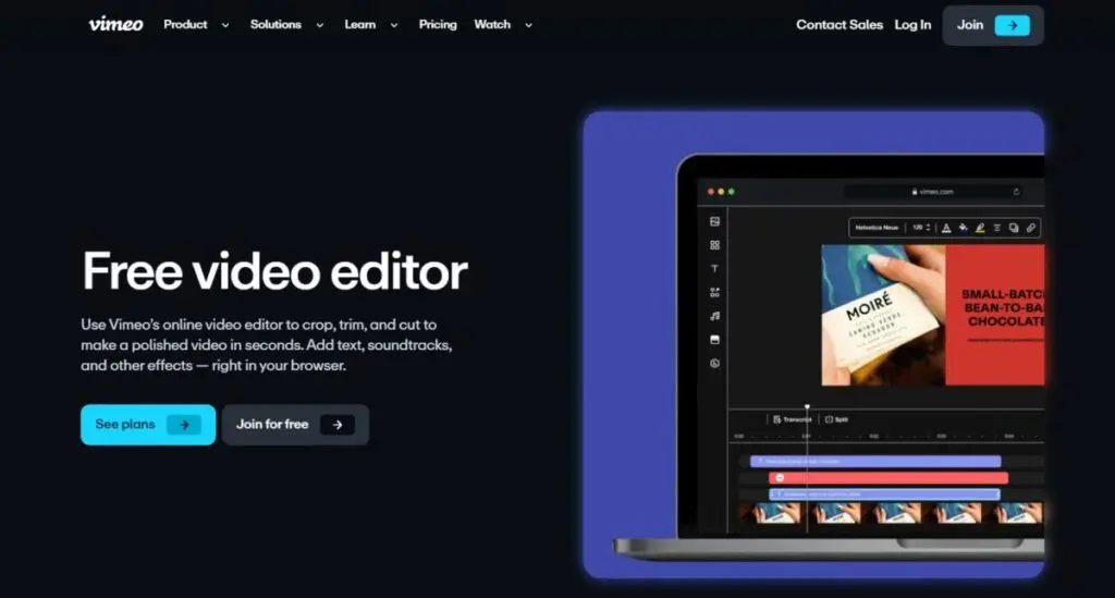 Vimeo Instagram Video Editing App Banner