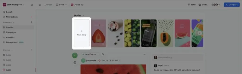 Planable Create Instagram Stories