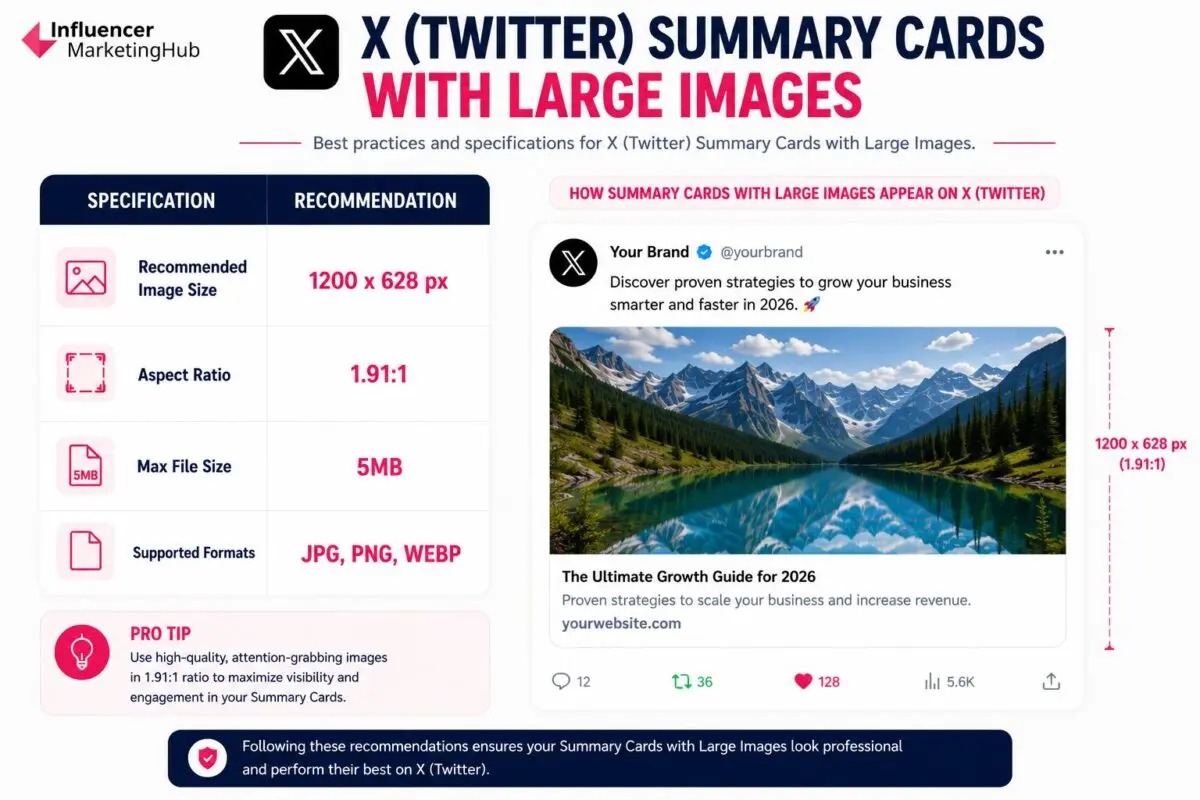 X (Twitter) Summary Cards with Large Images