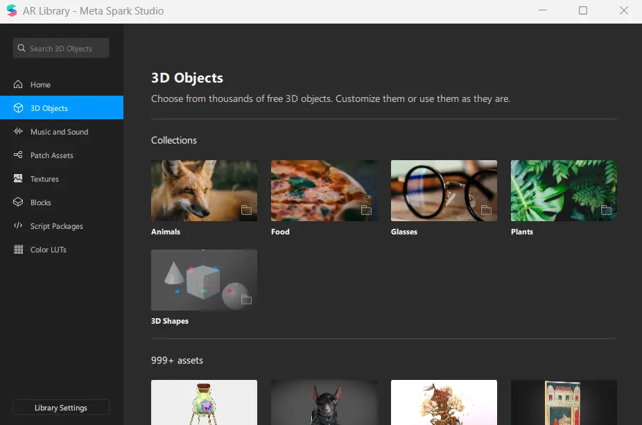 3D Objects AR Library