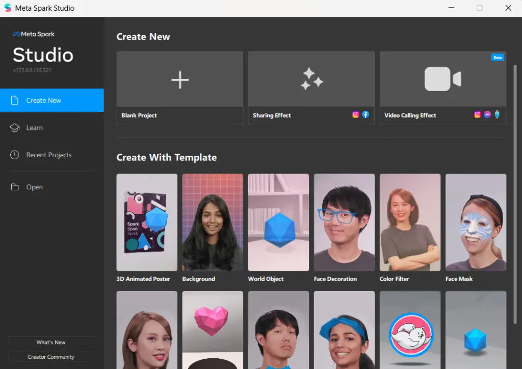 new Object Meta Spark Studio