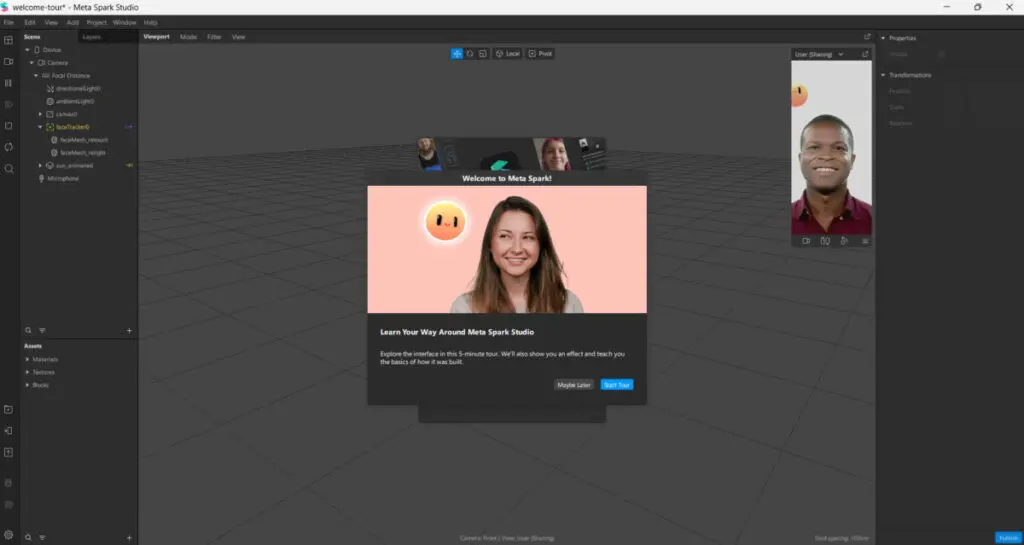 Meta Spark Studio app