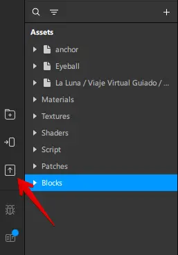 upload button Meta Spark Studio