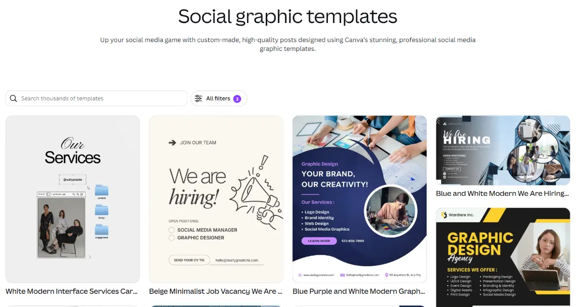 Canva Social Media Design Templates