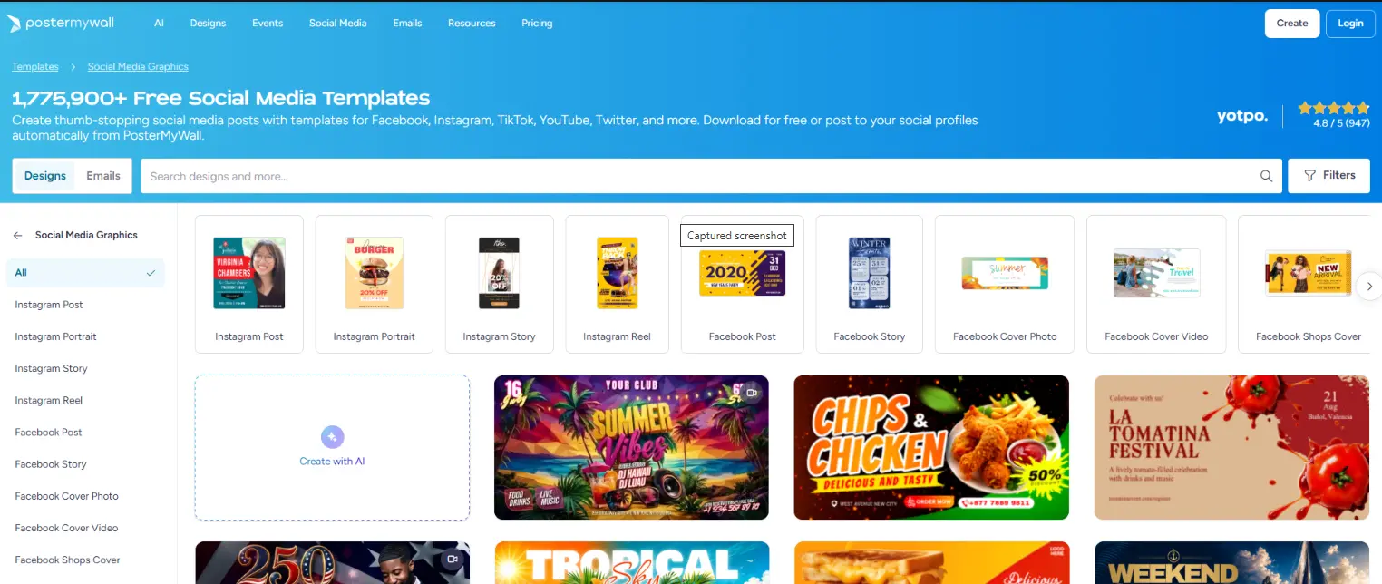 PosterMyWall Social Media Design Templates