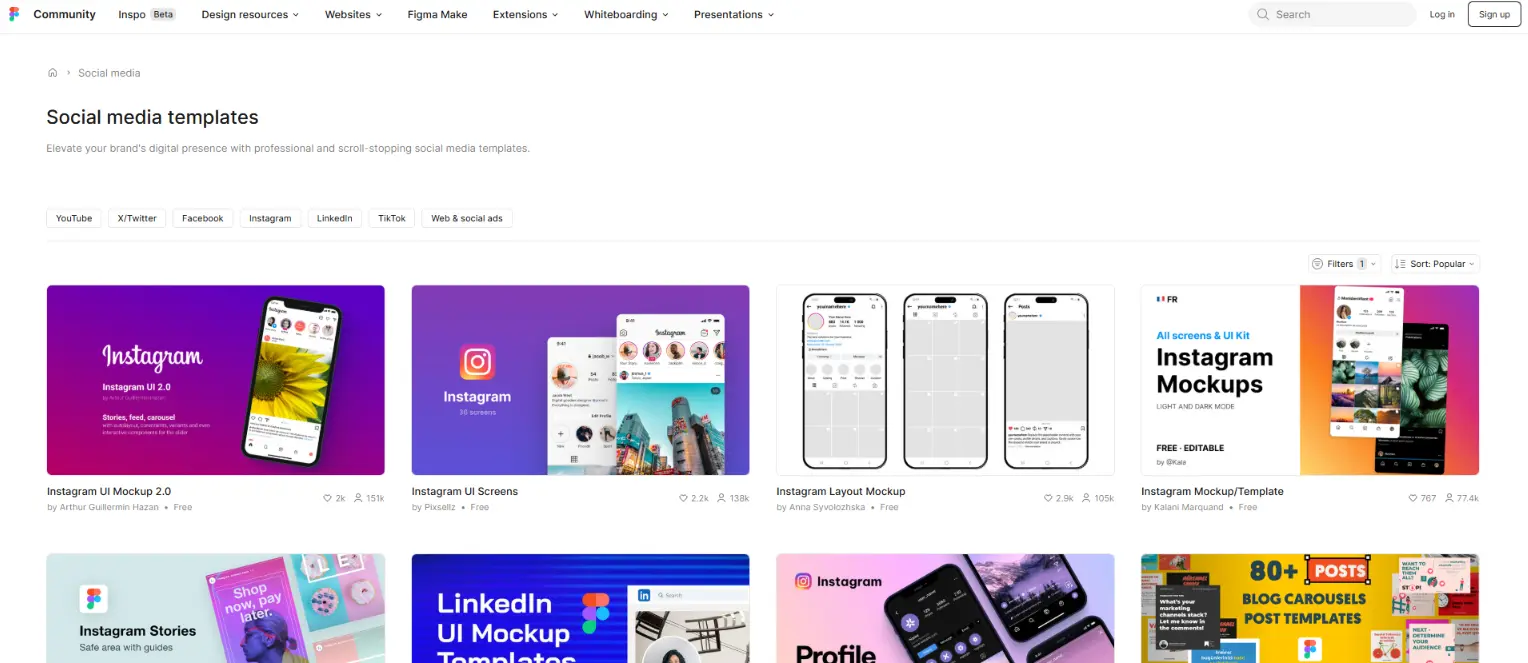 Figma Social Media Design Templates