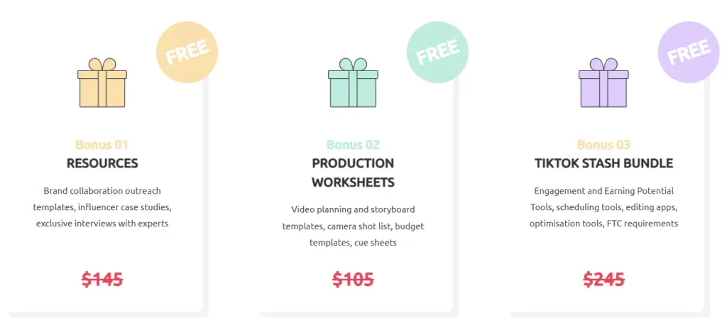 TikTok Influencer Masterclass Bonuses