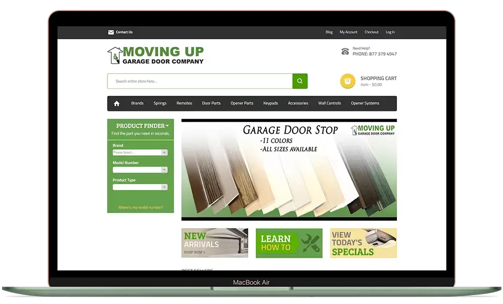 Moving Up Garage Doors Co smartsites campaign