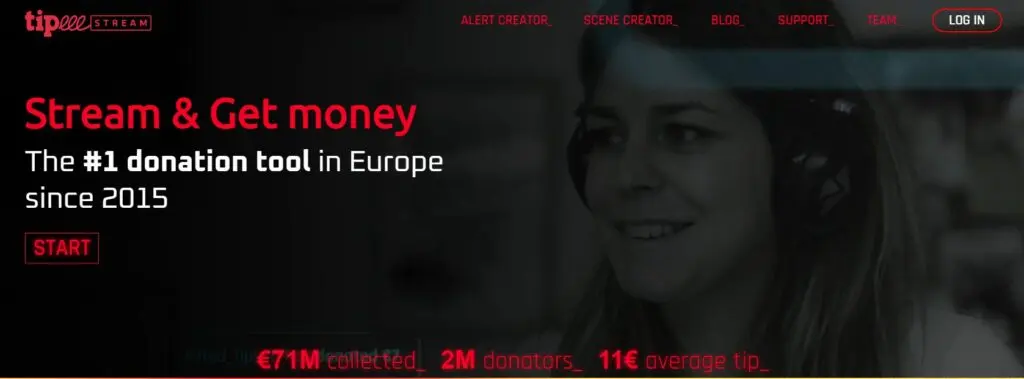 TipeeeStream is a tool for Twitch Streamers