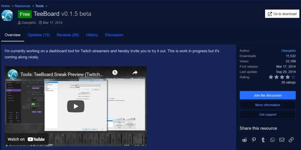 TeeBoard is an application