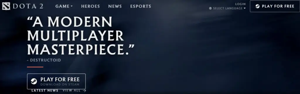 Dota 2 esports game