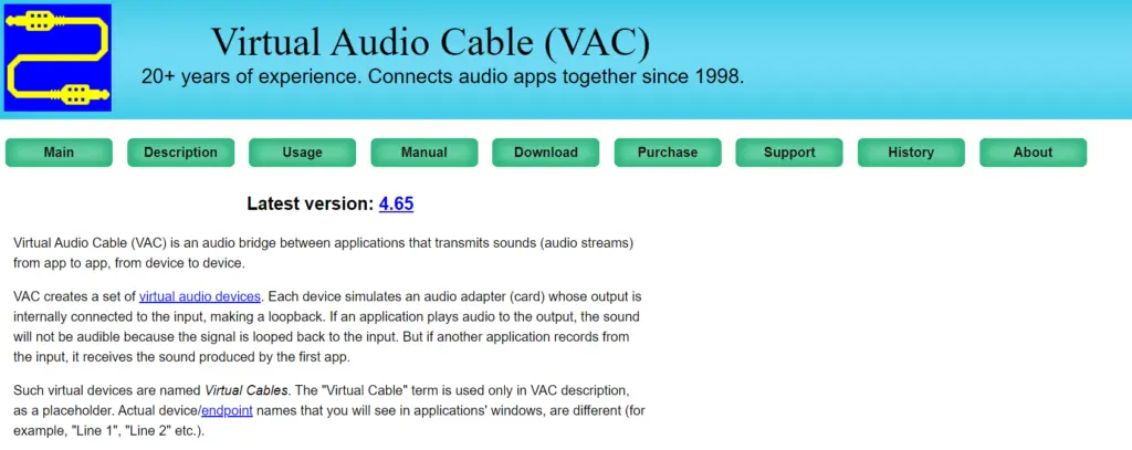 VAC an audio bridge between applications