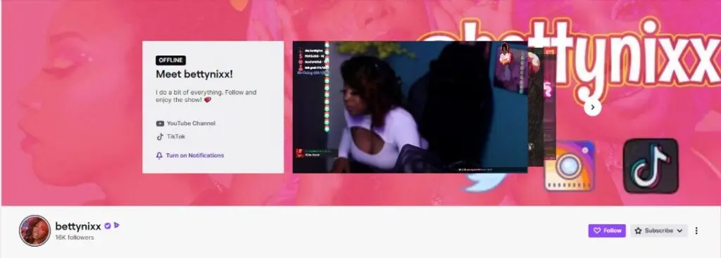 BettyNixx black twitch streamer