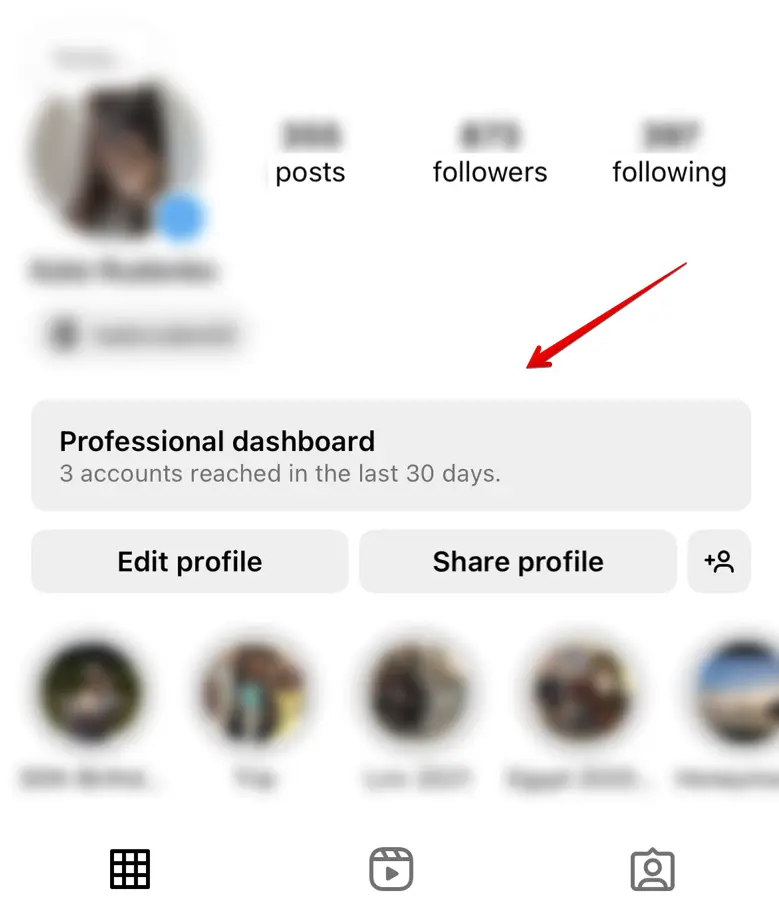 Professional dashboard