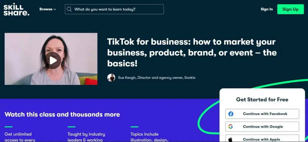 TikTok for Business (Skillshare)