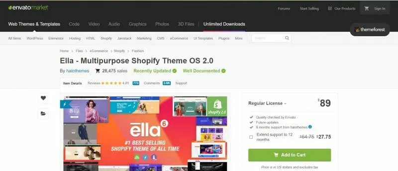 Ella Multipurpose Shopify Theme