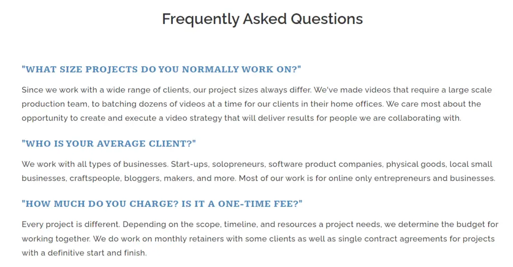 frequently asked questions