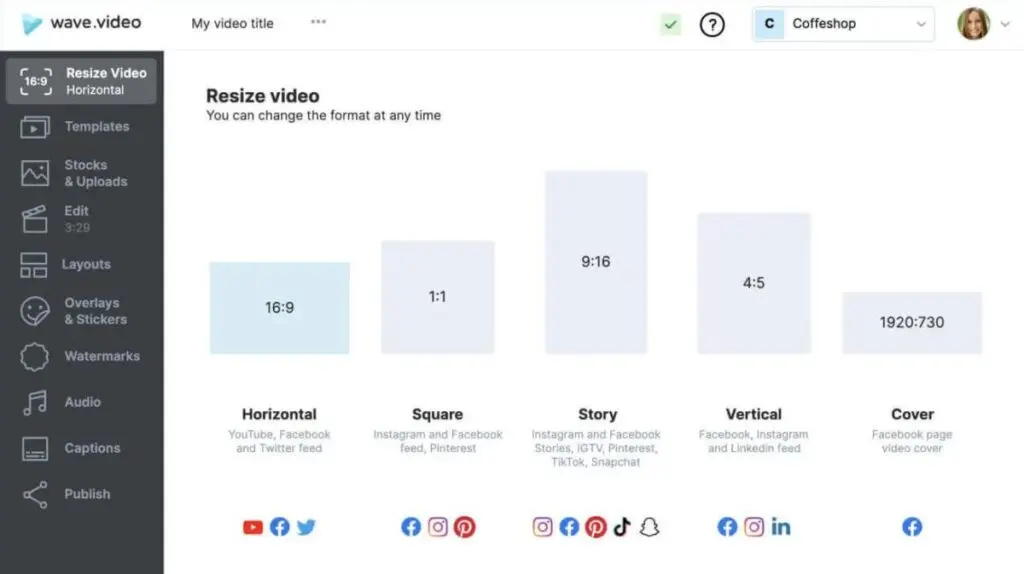 Social Media Video Marker Wave.video