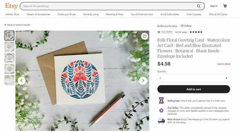 Folk-botanical graphic design - etsy