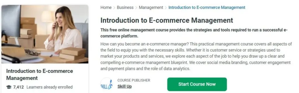 Introduction to e-commerce Management