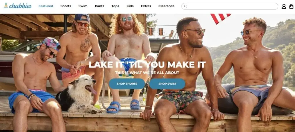 Chubbies web design