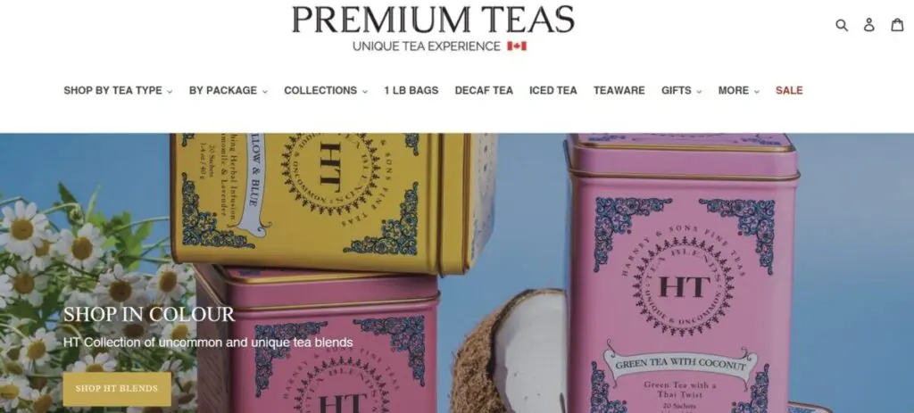 E-commerce Website Design Premium Teas
