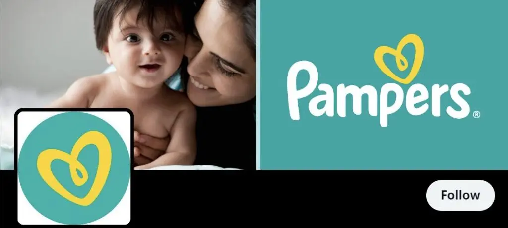 Twitter banner example Pampers