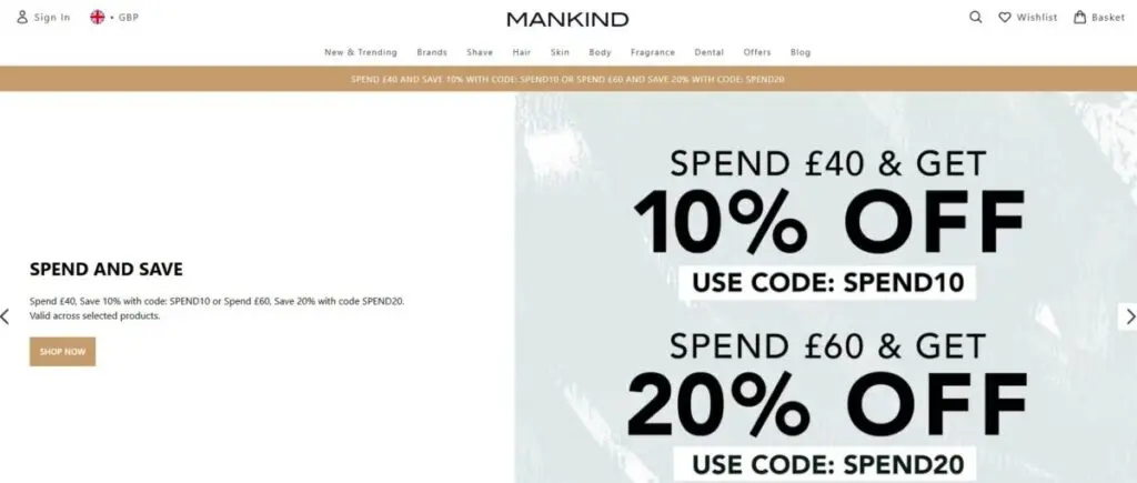 Mankind Best Online Shopping Site