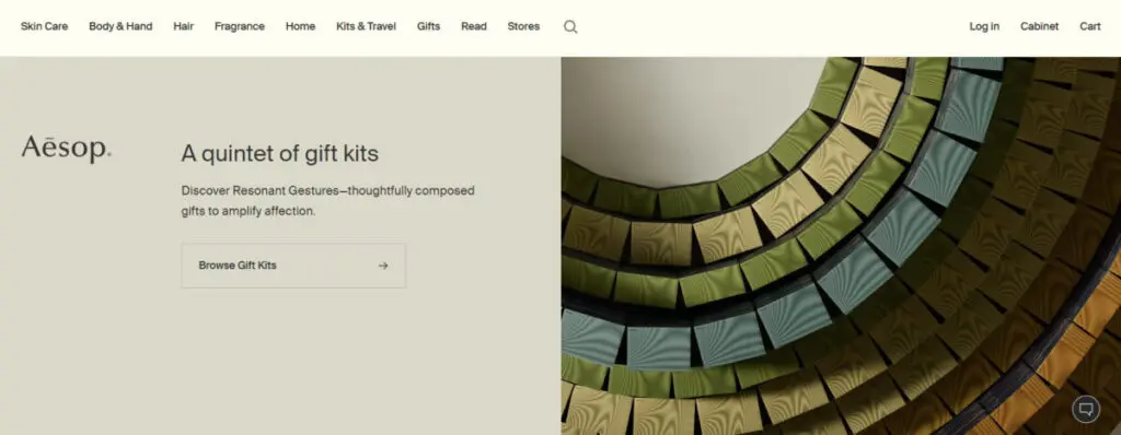 Aesop online shopping site