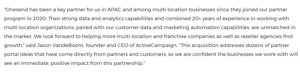 ActiveCampaign / Onesend