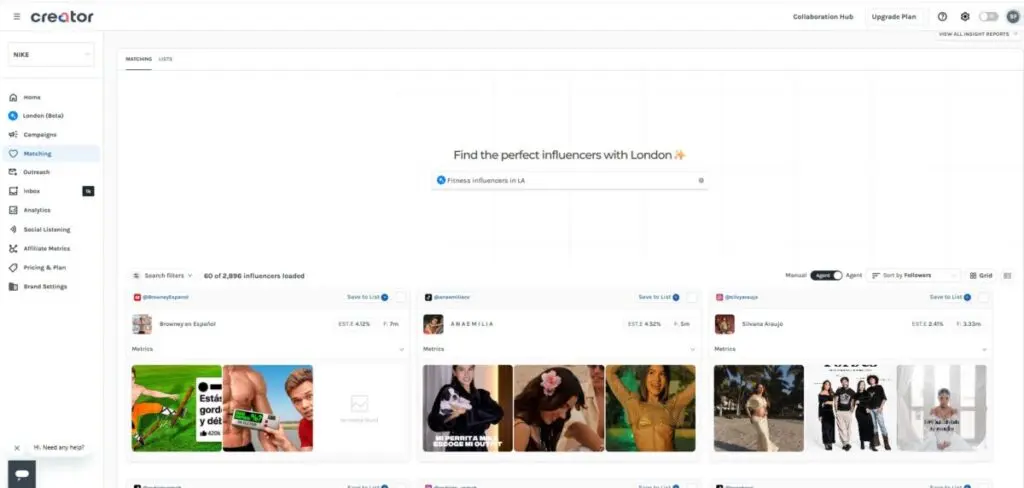Creator Matching London AI