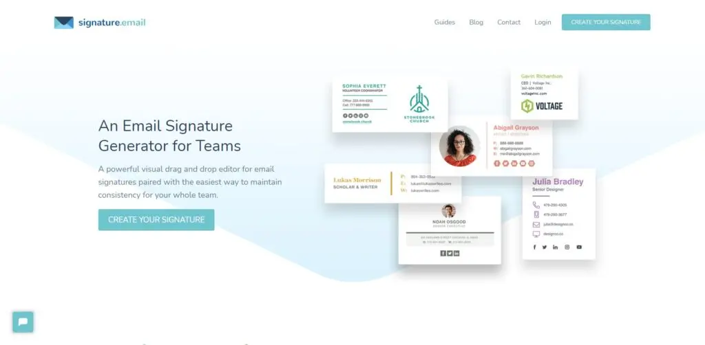 Signature.email easy-to-use email signature generator