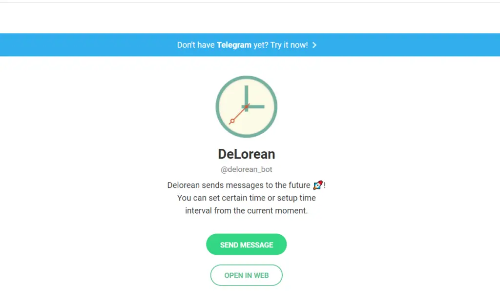 DeLorean telegram bot