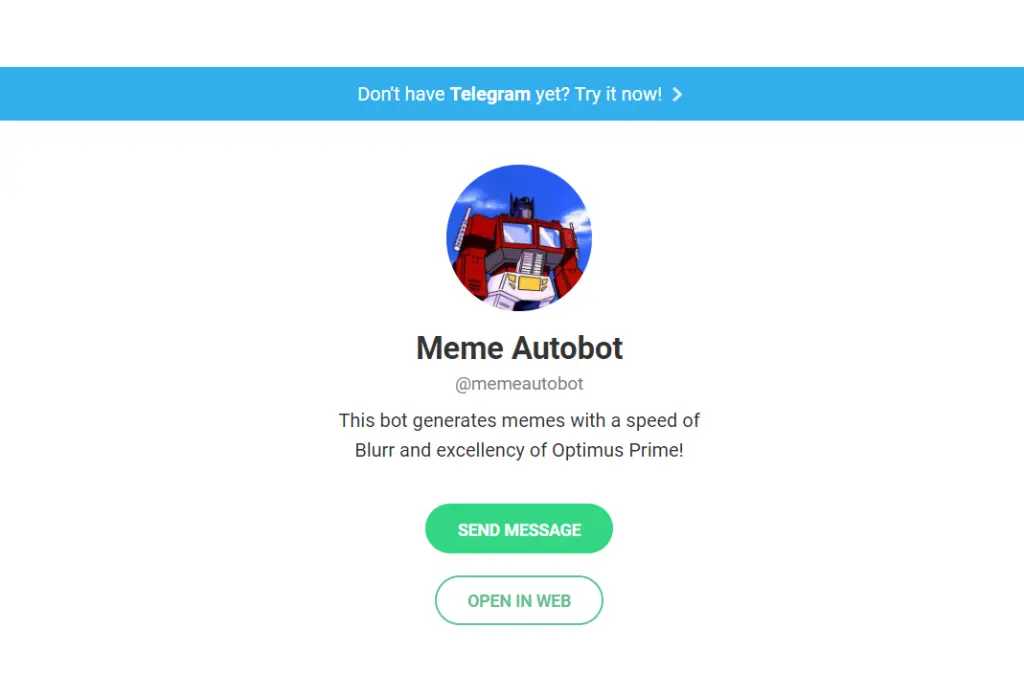 Meme Autobot telegram
