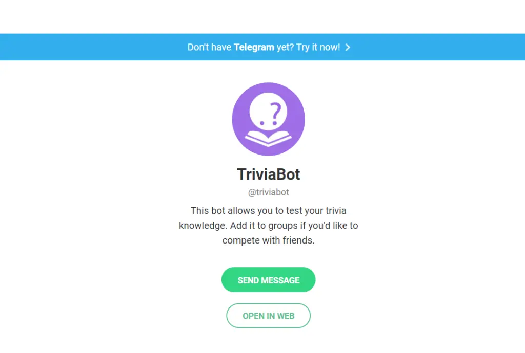 TriviaBot telegram bot