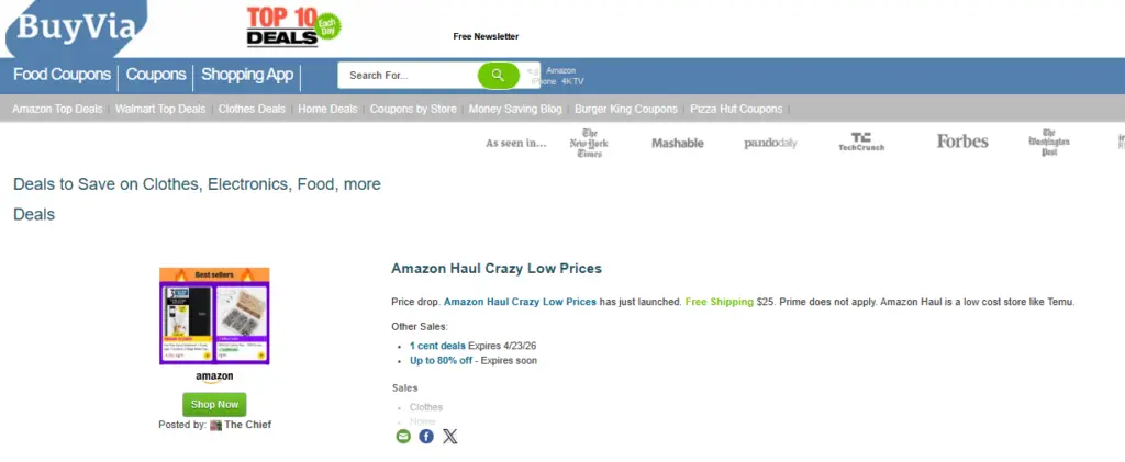 BuyVia Price Comparison Site
