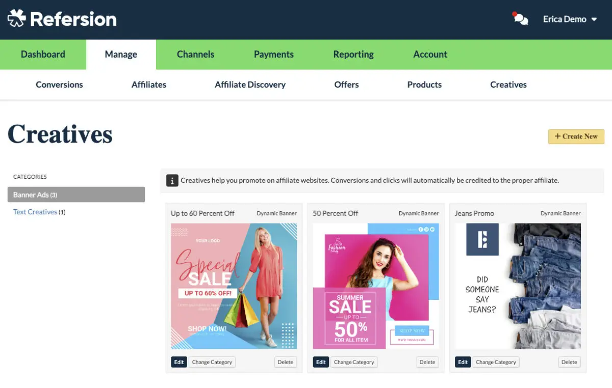refersion affilaite software
