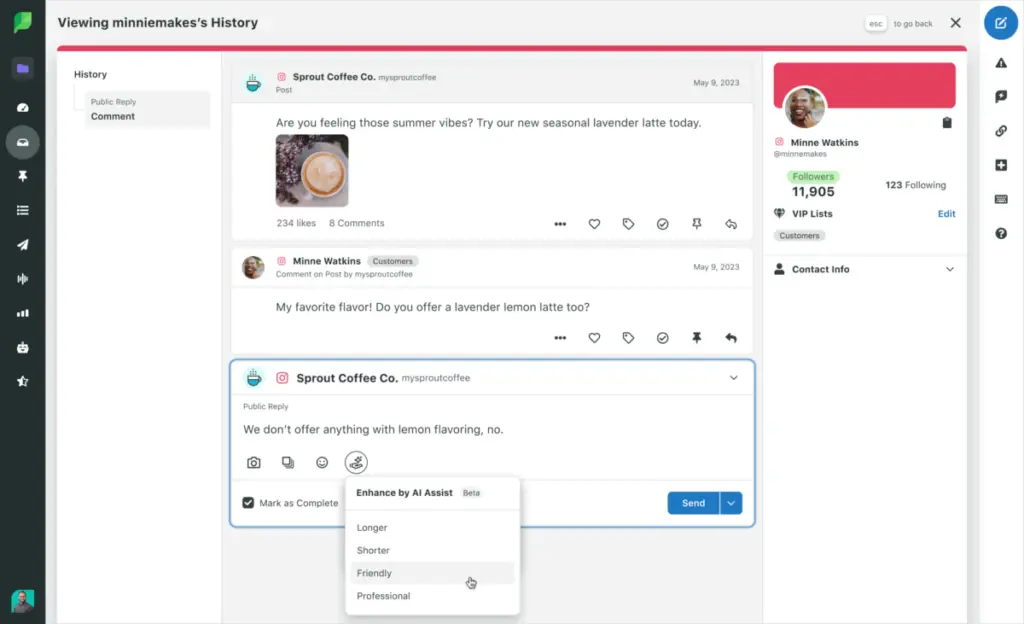 AI-powered sentiment analysis Sprout Social