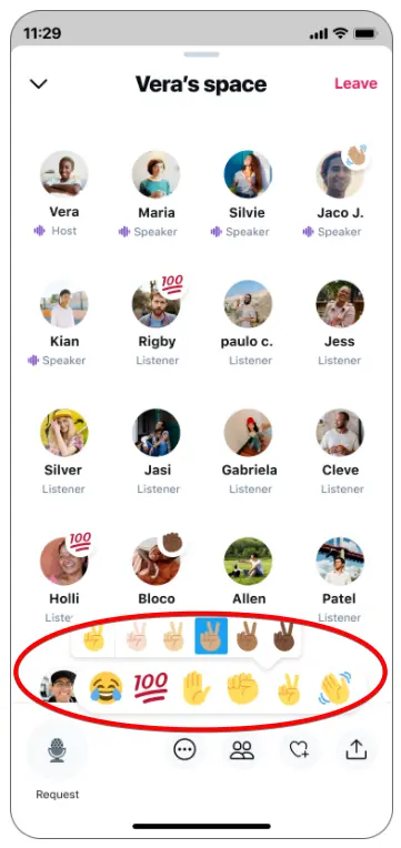 twitter spaces live room
