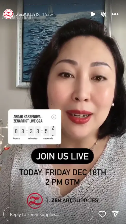 Advertise Upcoming Livestream Instagram Story