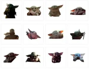 WhatsApp Baby Yoda Stickers