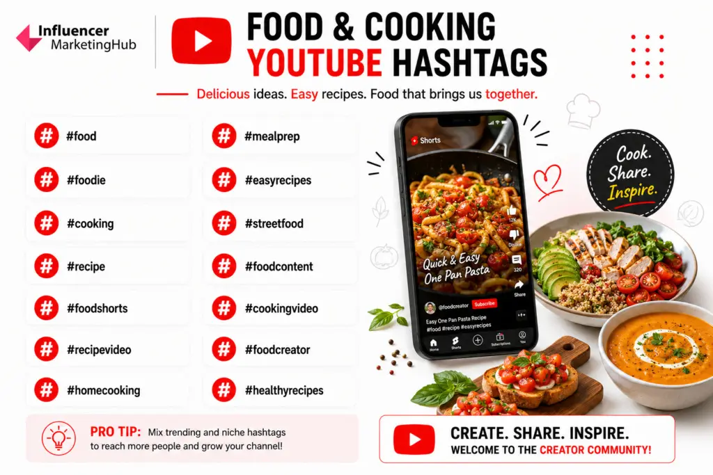 Food & Cooking YouTube Hashtags