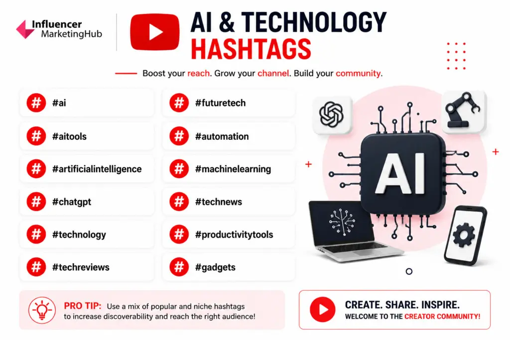 AI & Technology YouTube Hashtags