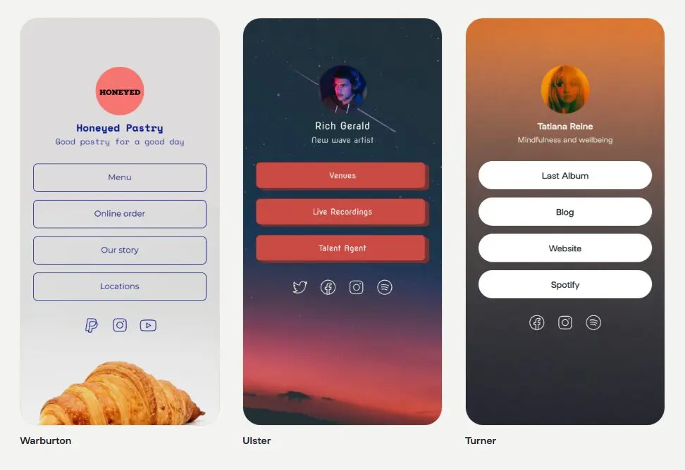 LinkTr.ee examples for TikTok Affiliate Marketing