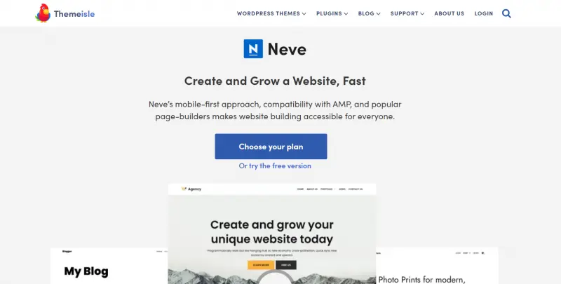 Neve – Super Fast, AMP & Gutenberg-Ready WordPress