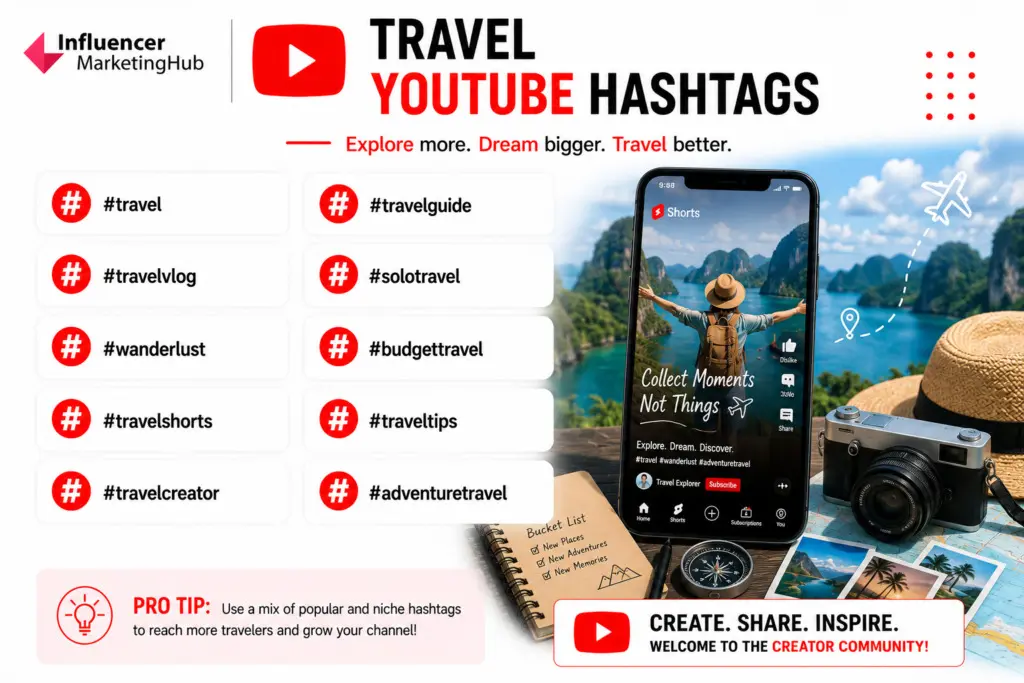 Travel YouTube Hashtags