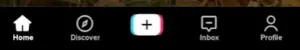 TikTok home options